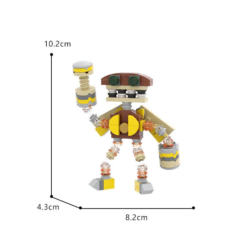 MOC My Singing Monster Baustein-Sets Musik Roboter Chor Spiel Steine Cartoon Monster Steine Montage Spielzeug Kinder Geburtstagsgeschenk
