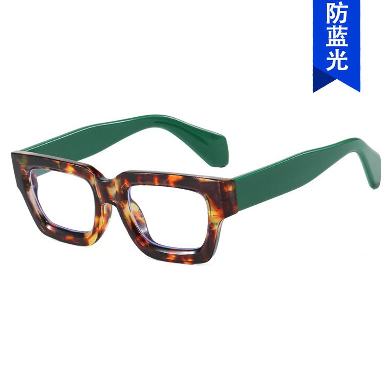 European and American small frame glasses frame anti-blue light women's new trendy square glasses frame personalized ins flat mirror