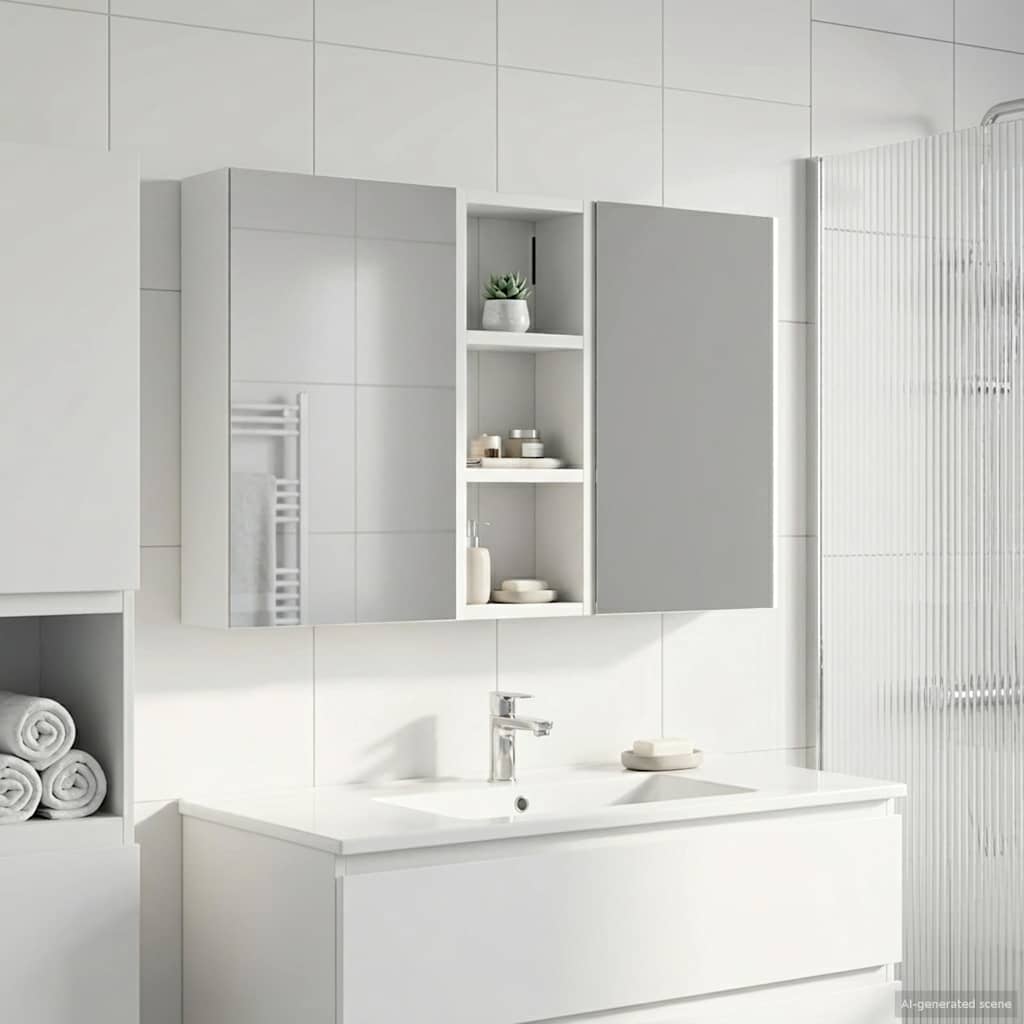 Bathroom Cabinet Set 3 pcs 80 x 10.5 x 50 cm Particleboard
