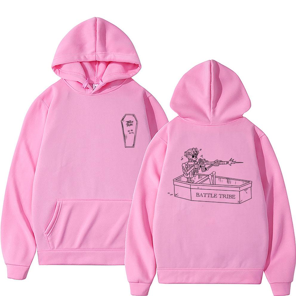 Battle Tribe From The Grave Pull Over Print Hoodie Men Vintage Casual Fleece Sweatshirt Male Fashion Oversized Hoodies