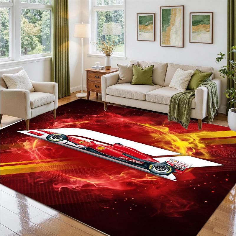 F1 Design Crystal Velvet Rug Soft Decorative Mat for Bedroom Entrance