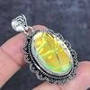Natural Pink Triplet Opal Gemstone 925 Sterling Silver Pendant 2.17" ETC-13998