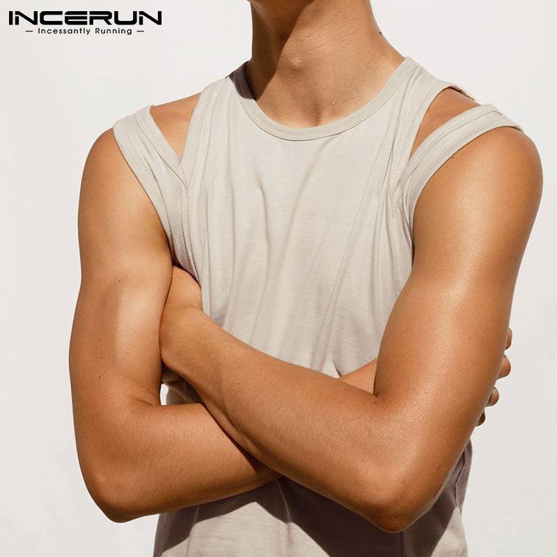 

INCERUN Лето Мужчины Выдолбленный жилет Тренировка Тонкий танк Топы