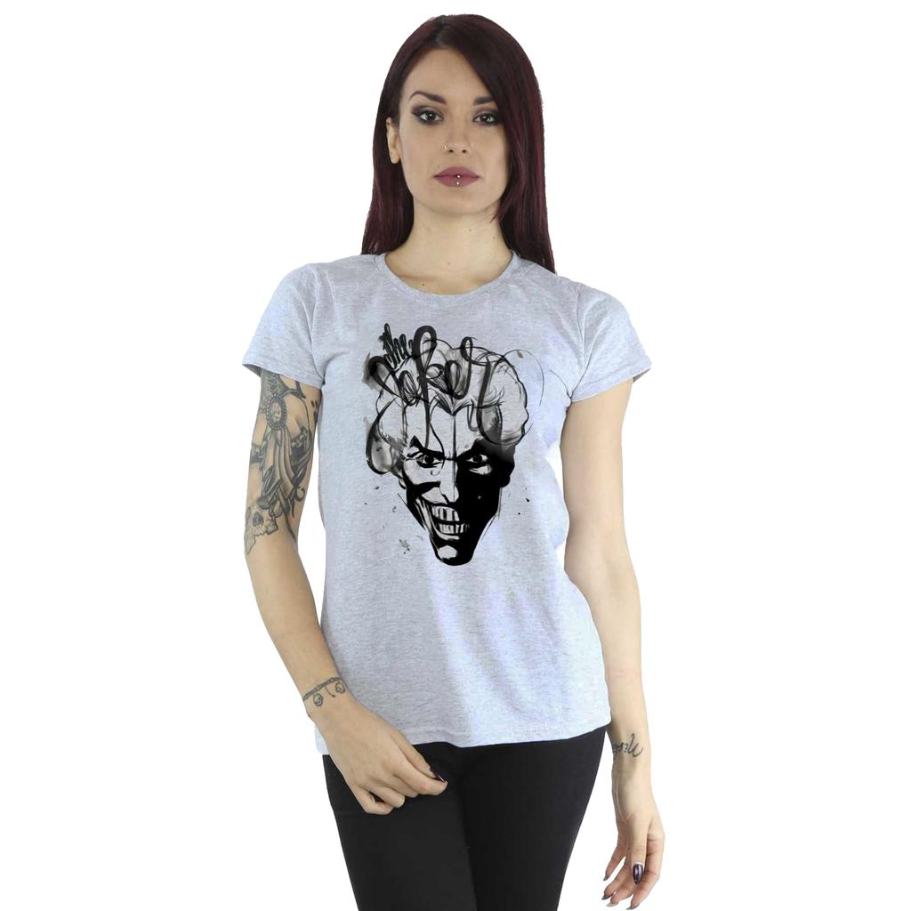 Batman Womens/Ladies The Joker Sketch T-Shirt