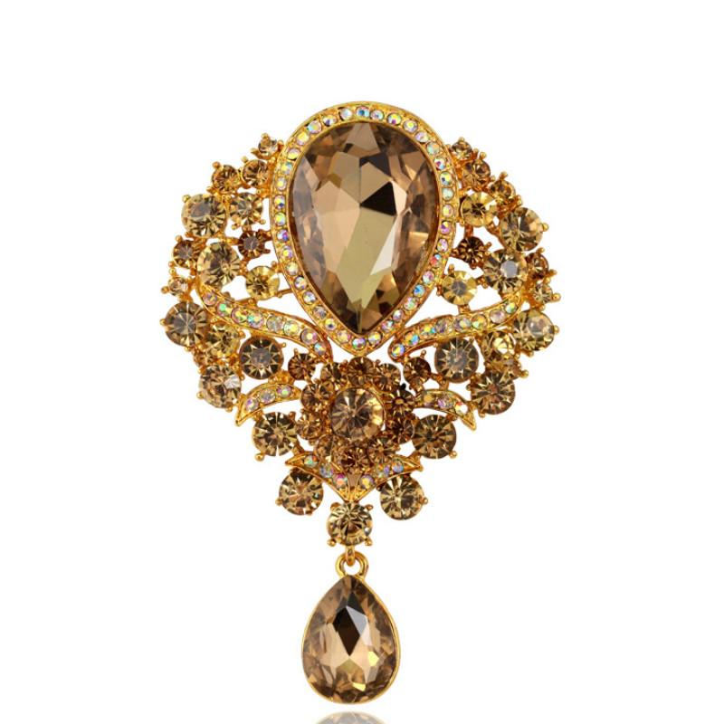The Latest High-grade Diamond Glass Brooch Pendant Female Fit Glass Explosion Models Brooch