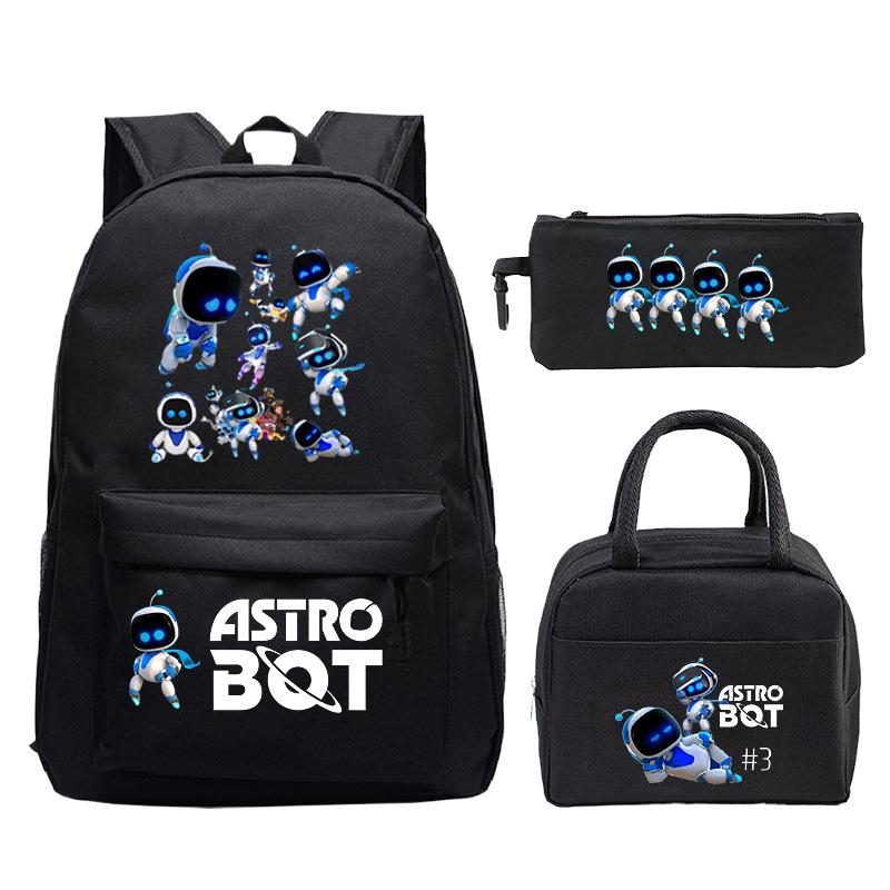 Neues Astro Bot Spiel Merchandise Druck Grund- und Sekundarschule Schultasche Außenhandel Freizeit Kinder Federmäppchen Lunchtasche