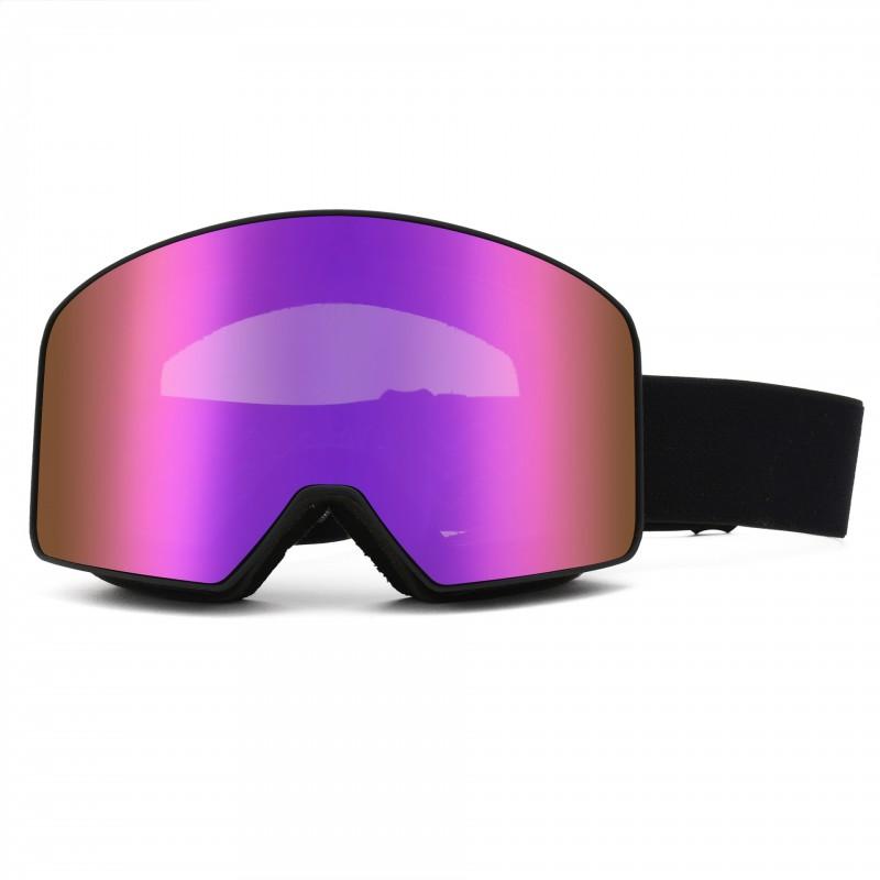 Double-Layer Anti-Fog Ski Goggles With Polarized Lens Adults TPU Frame -Compatible Windproof UV Protection