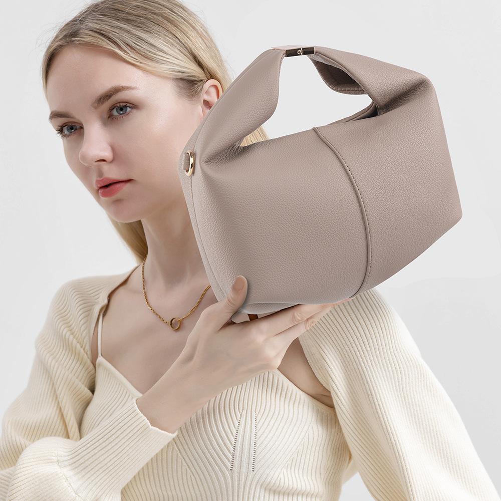 Borsa a tracolla, Nuova borsa francese, Lusso leggero da donna, Di nicchia di alta gamma, Borsa a mano, Design minimalista, Borsa per bento