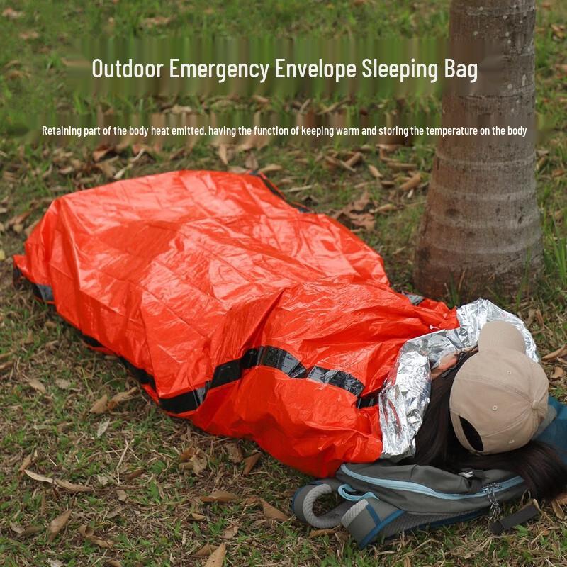 OLOEY Emergency Thermal Survival Sleeping Bag & Rain Poncho