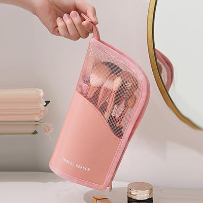 Storage Washable Standing Smooth Zipper Waterproof Makeup Tool Organizer Makeup Tool Organizer