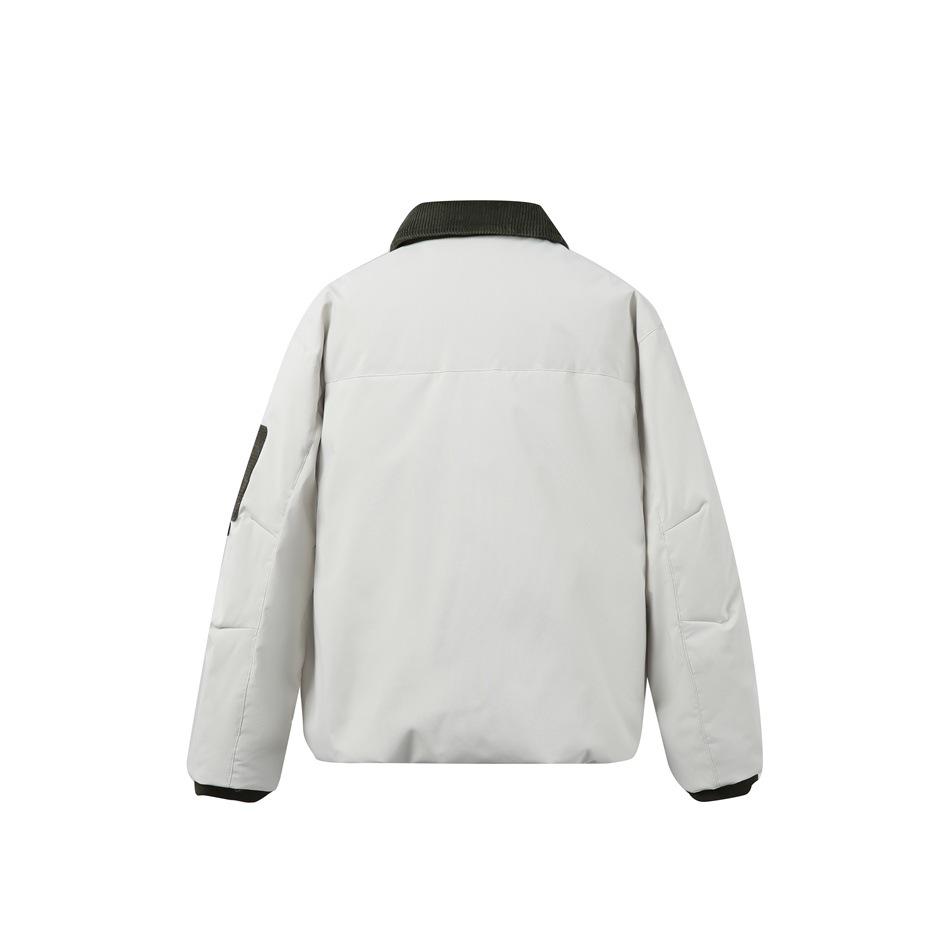 UNDREST Men's Winter Patchwork Down Jacket - Warm, Loose Fit with Lapel Design YR10