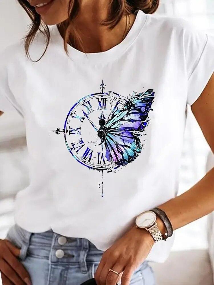 Dámský potisk Milostný dopis Sladký 90. léta Trend Léto T Oblečení Oblečení Móda Ležérní Trička Krátký rukáv Dámské FeUnisex Grafické tričko