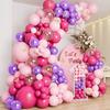 Balloon garland butterflies pink purple balloons for birthday 1st birthday xxl 133pcs