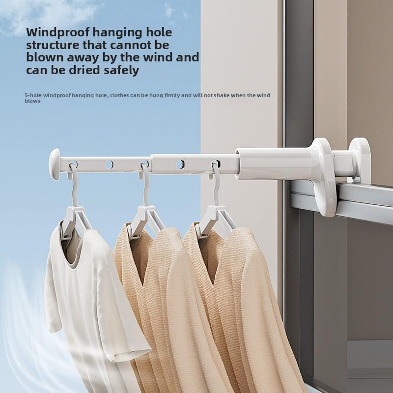 Portable Travel Clothes Hanger for Travel and Business Trips, Indoor Folding Clothes Hanger for Hotels, Retractable Drying Tool