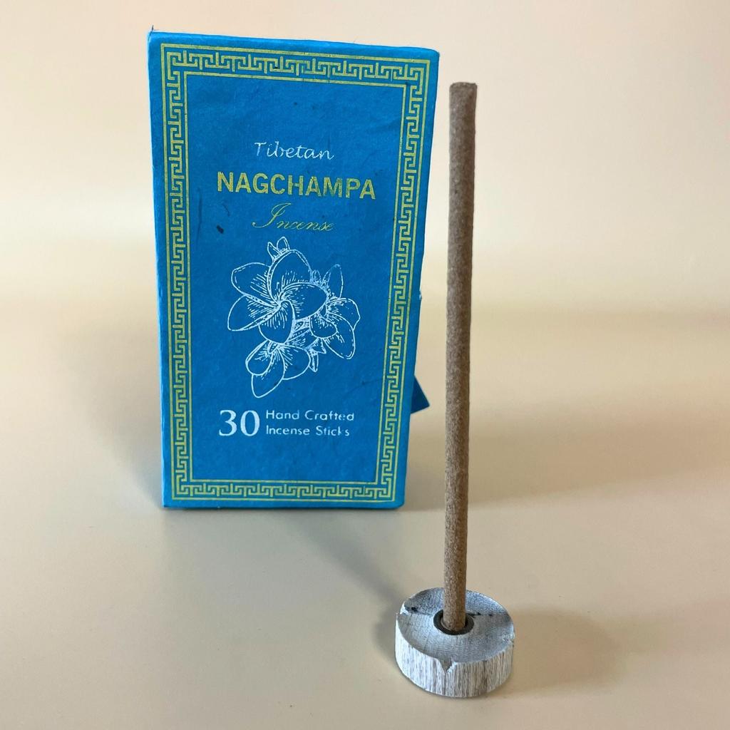Nag Champa Incense Set, 30 Sticks With Holder