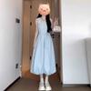 This Year's Popular Beautiful Skirts Are Unique and Chic Pleated Bud Long Skirts with a Sense of Design, Niche Vest Dresses, Summer