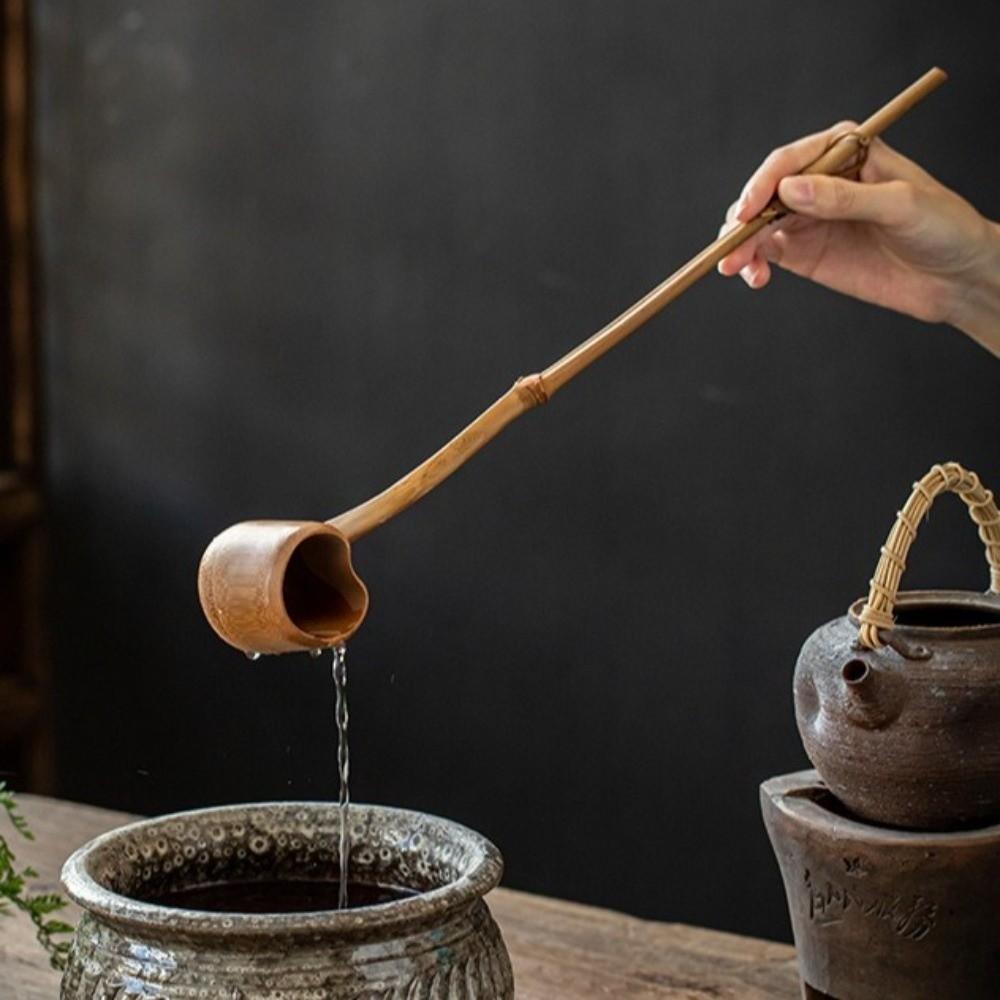Long Handle Tea Infusers Bamboo Material Tea Scoop Durable Tea Ceremony Utensils  Tea Ceremony