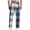 Men's Casual Pants With Pockets | Stripe Checkered Printed, Loose Straight Leg, Elastic Waist With Drawstring For Daily & Casual Wear