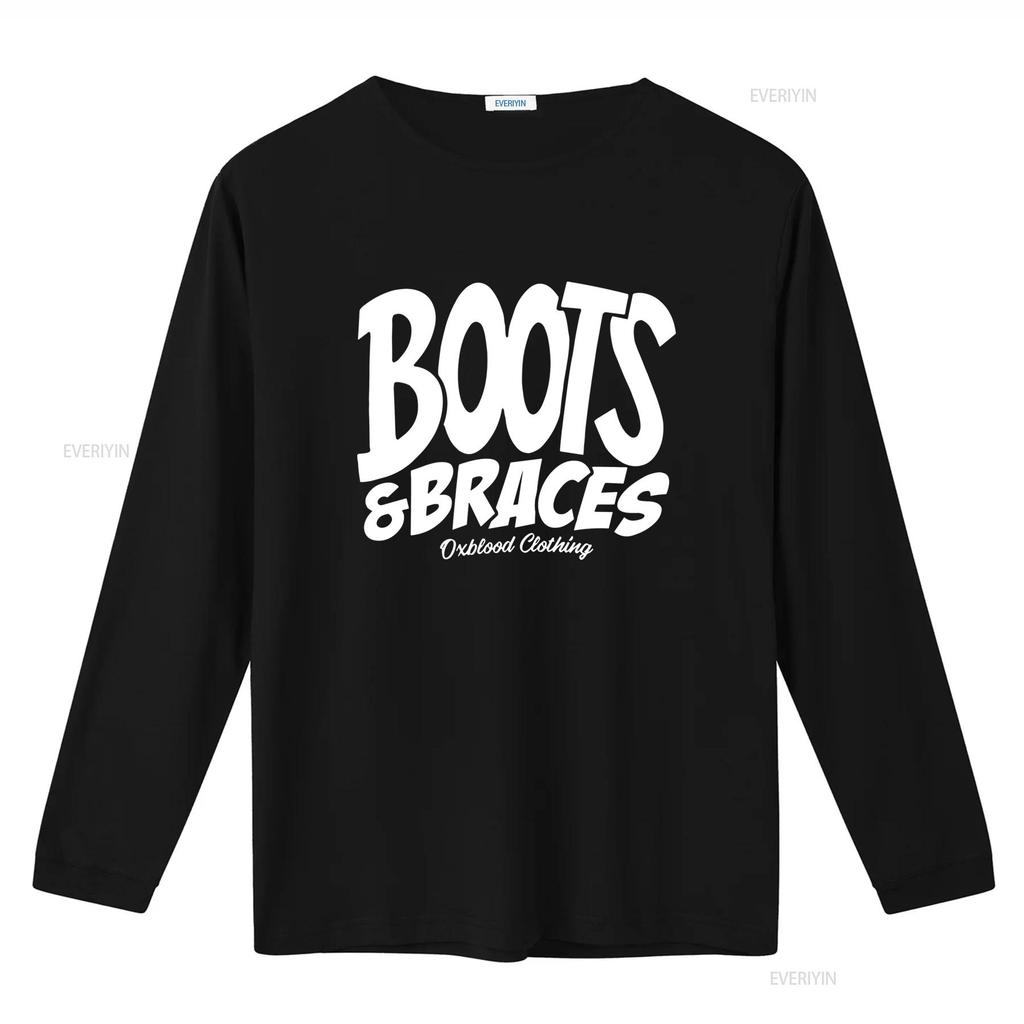 Retro Streetwear Boots Braces Slogan Print Casual T Shirt Vintage Washed Top For Everyday Wear Unisex Stylish Streetwear