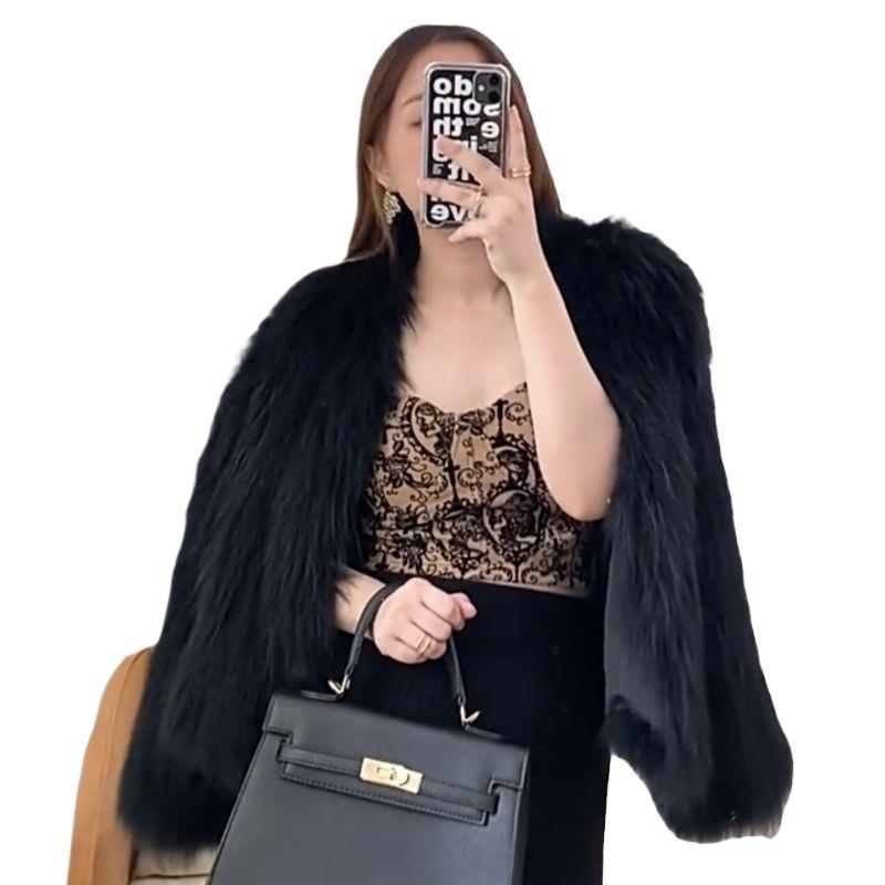 Autumn and winter new toka imitation fox fur light fur women's winter short fur short coat
