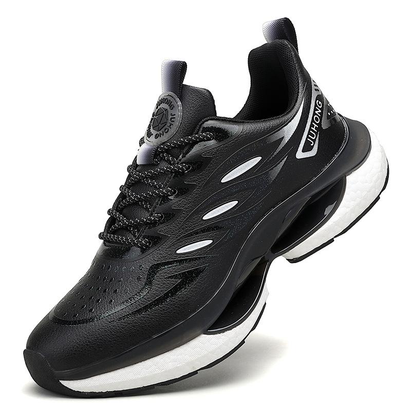 Men's Cross-Border Lightweight Dad Sneakers with Breathable Mesh & Popcorn Soles for Casual Running