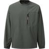 Slate Series Letter Round Neck Raglan Pullover Weave Long Sleeve Pocket T-Shirt Men Tops Olive-Green C28136