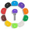 10Pcs Flexible Silicone Key Cap Colorful Key Identifier Key Case for Easy Identification