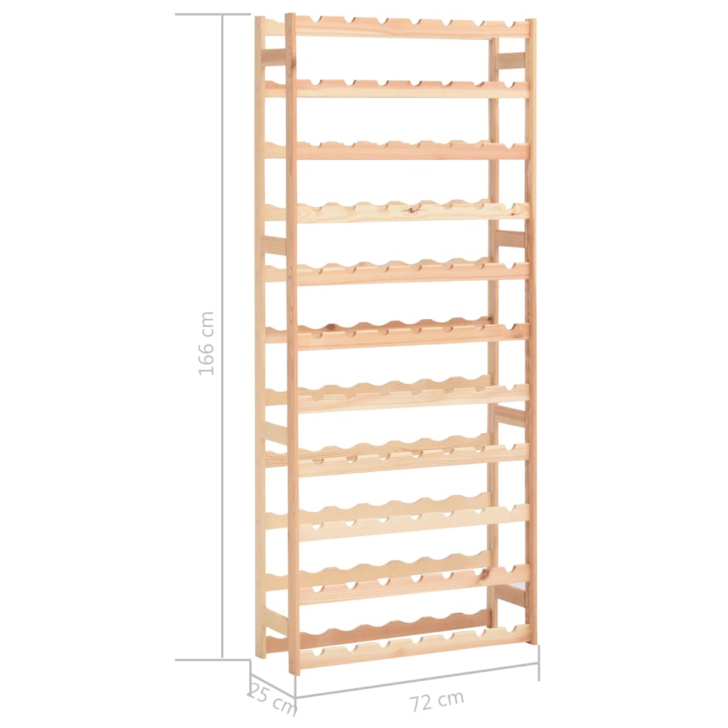 77 Bottle Wine Rack in Pine Wood