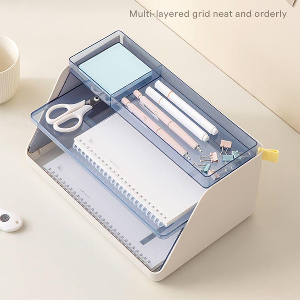Space Saving File Paper Holder Large Capacity Desktop File Holders Book Storage Rack  School