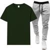 Men's Summer Round Neck T-Shirt & Casual Sports Pants Two-Piece Set