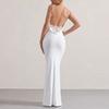 Spot pure desire sexy suspenders show figure halter slim fit European and American buttocks fishtail skirt long dress