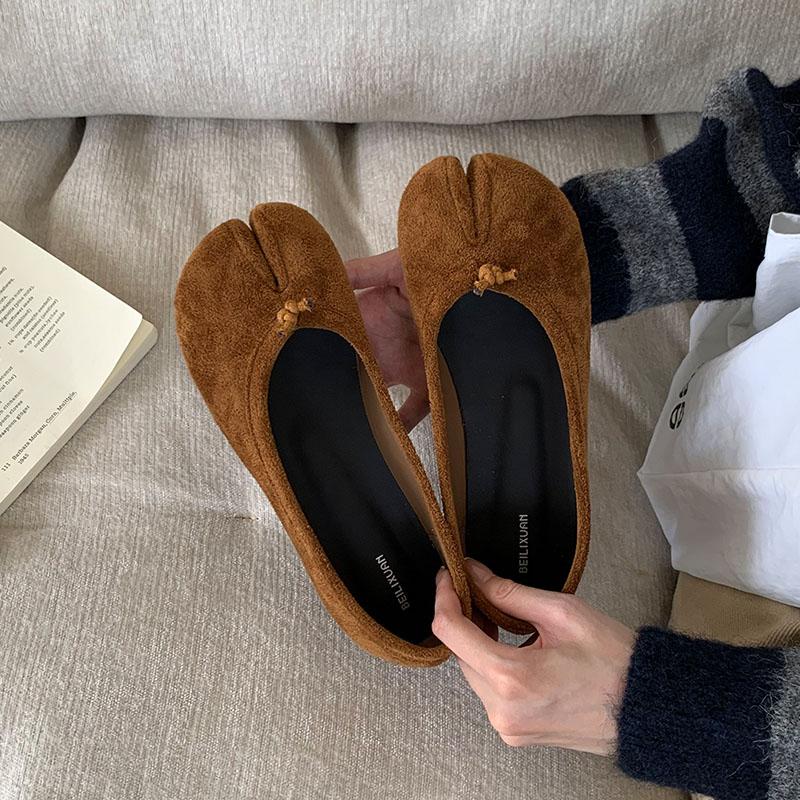 Fashion Strange Toe Fashion Flock Women Flats With Shoes Casual Female Soft Shallow Footwear Slip On Ladies Flats Shoes