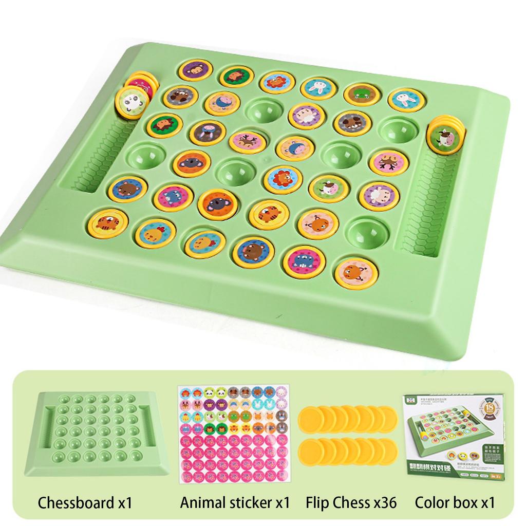 Fruit Flip Schach Memory Brettspiel, Animal Flip Matching Brett, Game Flip Matching Brett, Flip To Win Reise Memory Spiel