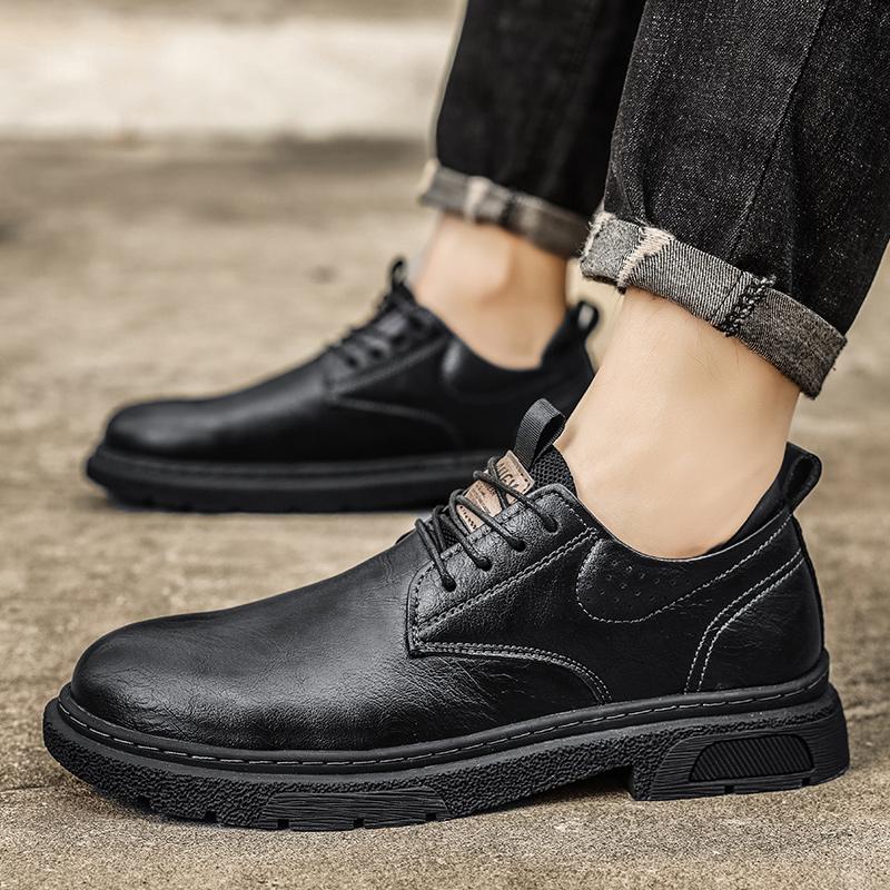 Män Klänning Skor Läder Affärsfest Läder Bröllopsskor Män Flats Oxfords Formell Skor