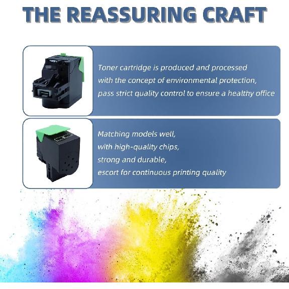 78C10K0 Toner Cartridge Black Compatible with Lexmark CS421 CX421 CS421dn CS521 CX521 CS521dn CS522 CX522 CS522de CS622 CX622 CS622de CX622ade CX625