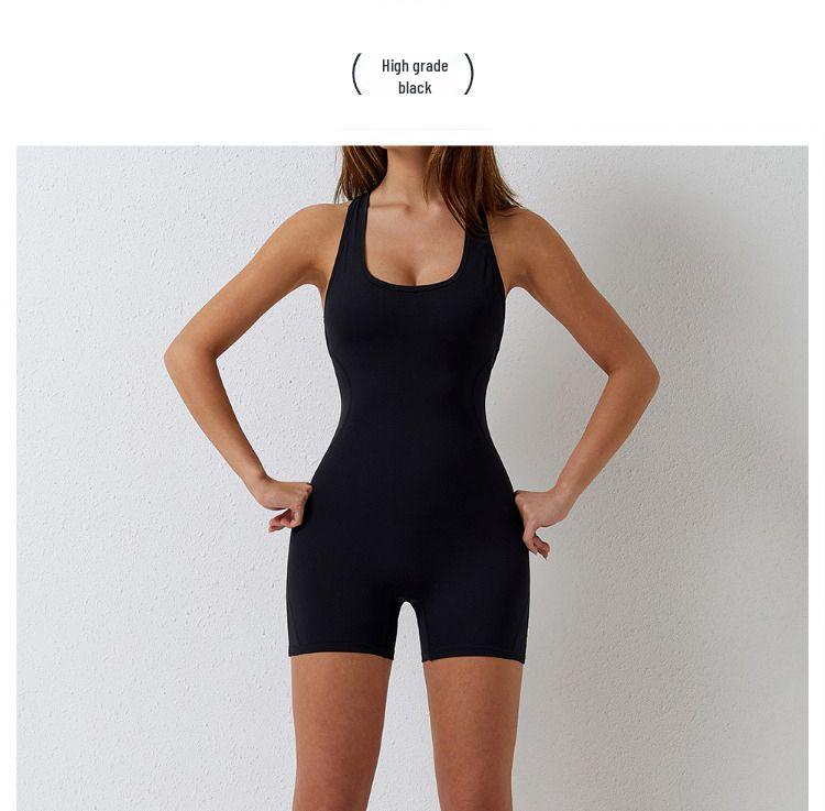 Women's Backless High-Waisted Slimming Yoga Bodysuit with Chest Pads - Stylish for Southeast Asia, European, and American Fashion