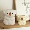 Lovely Animal Pen Holder Adorable Resin Flower Container Durable Koala Flower Pot  Tabletop