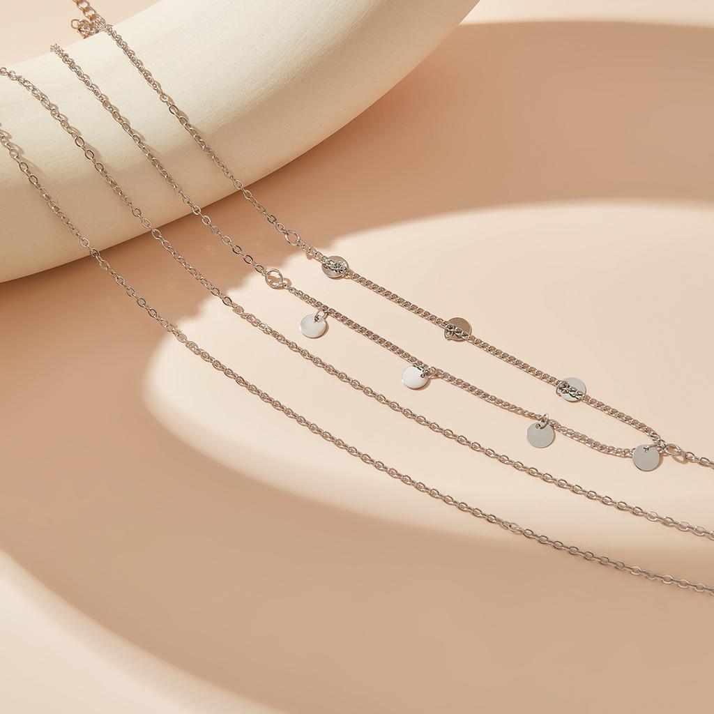 Simple Tassel Sequin Chest Chain Bikini Necklace Sexy Geometric Iron Chain Hot Girl Body Chain