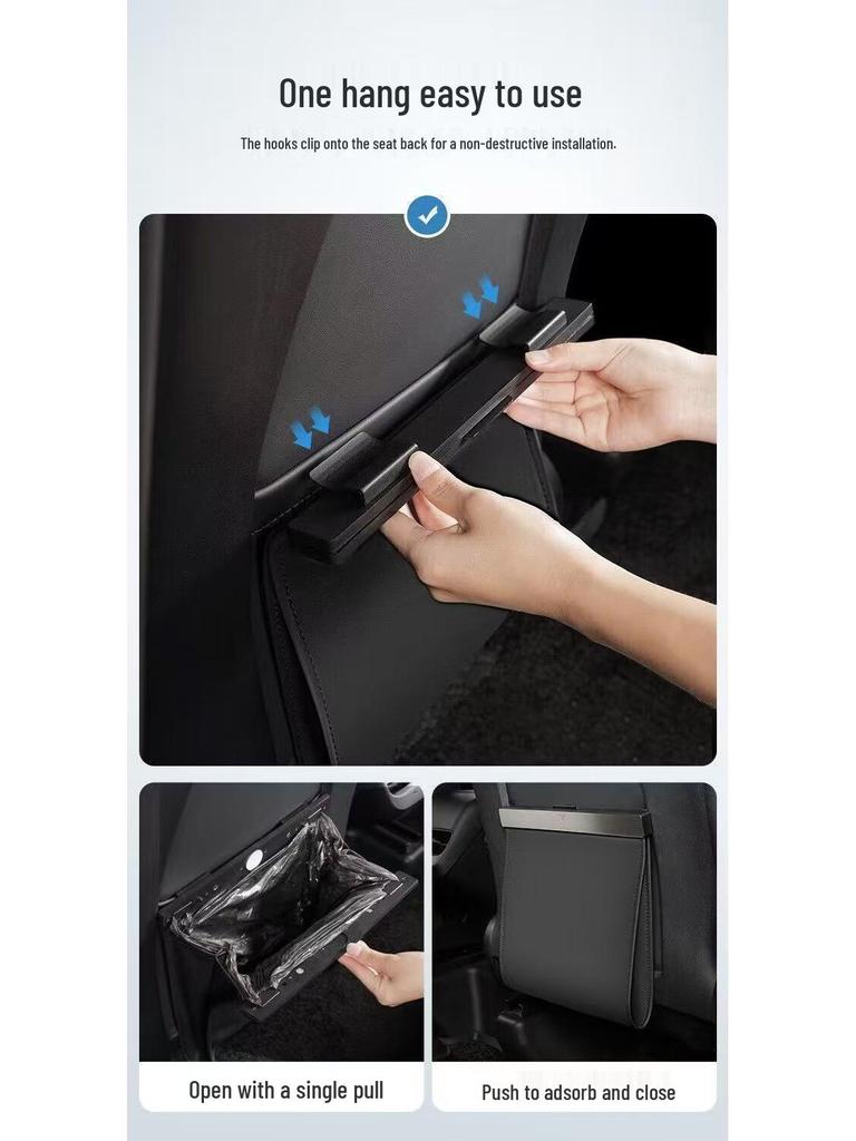 Tesla Rear Seat Magnetic LED Trash Bag