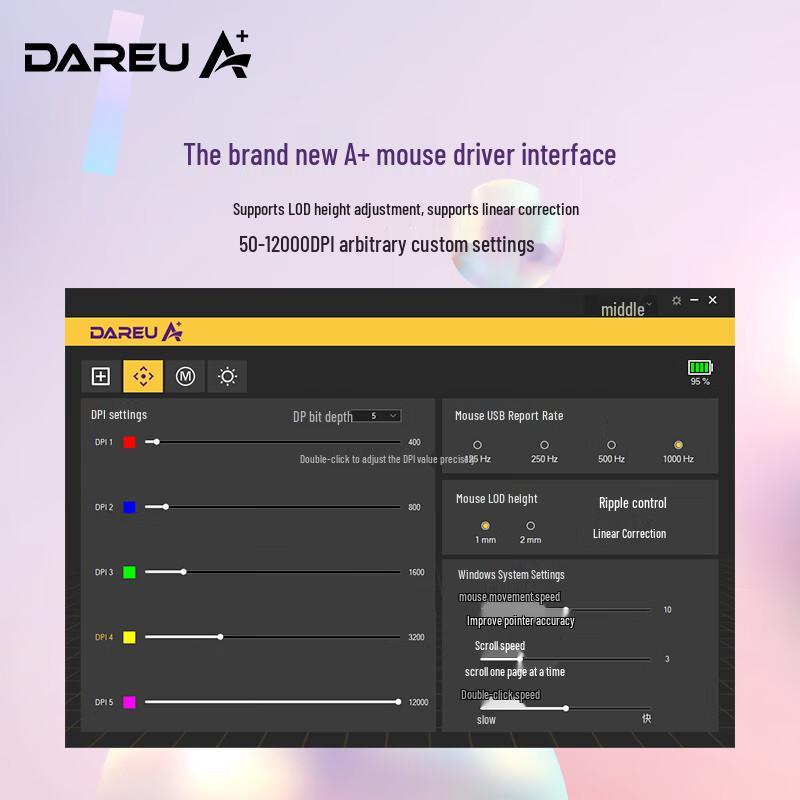 Dareu A950 Triple Mode Gaming Mouse