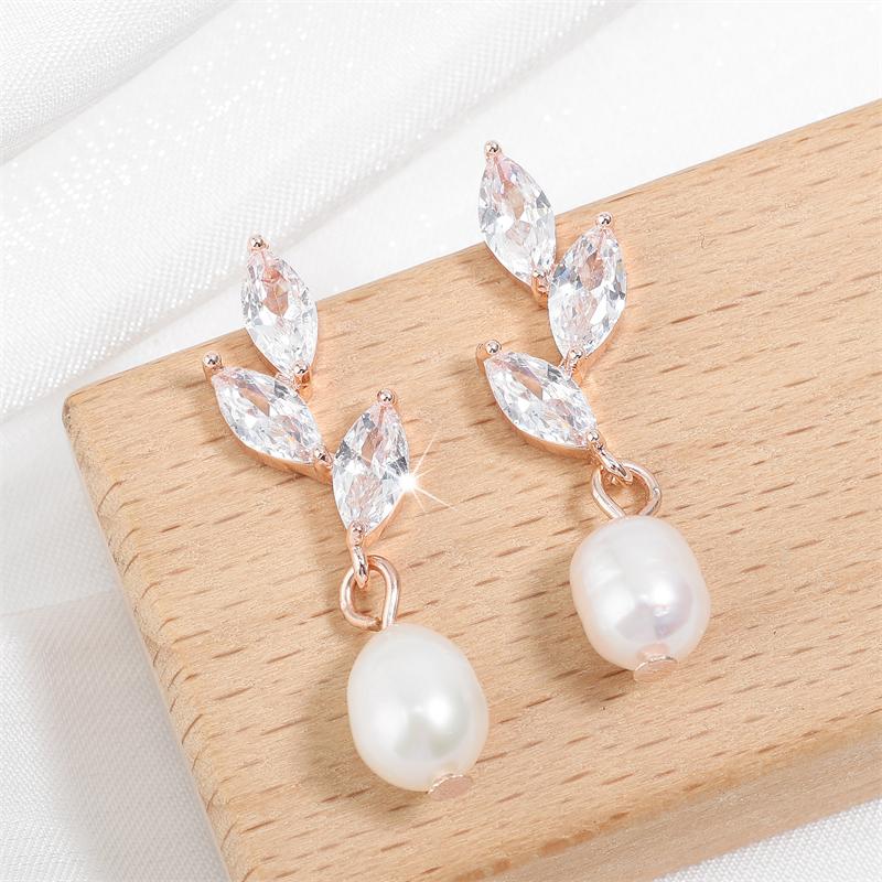 

ZAKOL Fashion Marquise Zirconia Imitation Zircon Drop Earrings Shiny AAA Zircon Wedding Earring Zircon Gift for Women