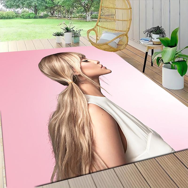 Blonde Beauty Profile Carpet Rug Soft Washable Antislip Home Living Room Sofa Mats Personalized Christmas Rug