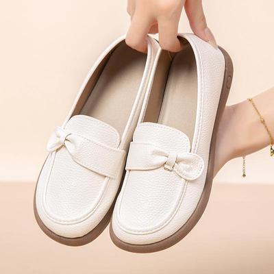 2025 Spring Black Soft Sole Loafers - Comfortable British Style Leather Shoes