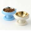 Jijijing Elevated Pet Bowl, Detachable Stainless Steel Inner Raised Cat Water or Food Protects Pets Spine, Feeder for Indoor Cats