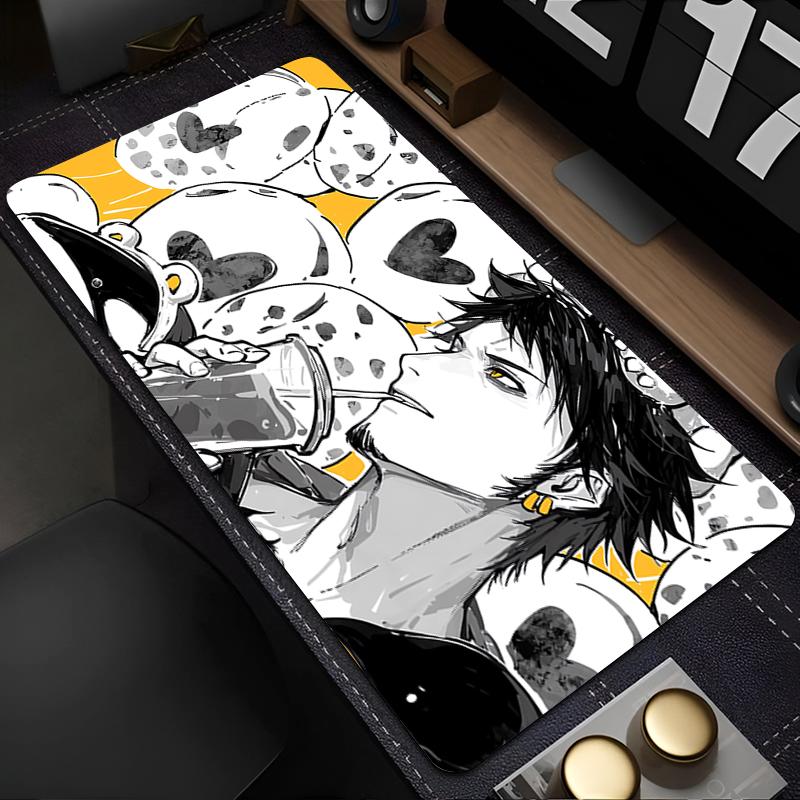Rubber Mousepad Gamer Gaming  Mouse Pad One Piece Law Designed Specifically Desk Keyboard Mat Office Computer Laptop Mat