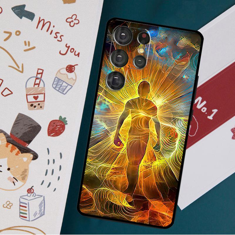 Mandala Chakra Insist Yoga Case For Samsung Galaxy S23 S22 S21 Ultra S20 FE Note 20 Ultra S8 S9 S10 Note 10 Plus Cover