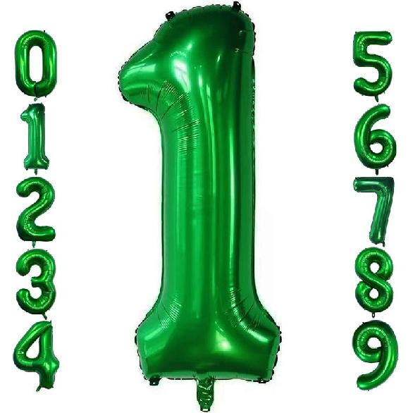 40 Inch Dark Green Number 5 Balloon Large Size Giant Jumbo Digit Mylar Foil Helium Dark Green Balloons for Birthday Party Celebration Decorations
