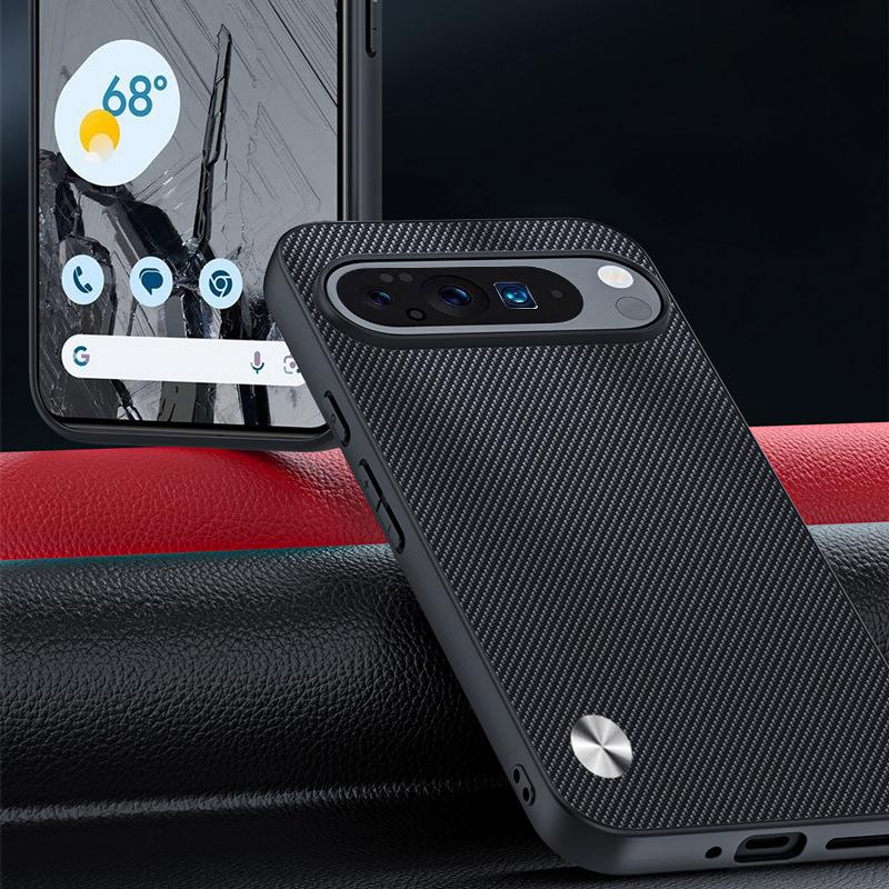 Kožené pouzdro pro Google Pixel 10 Pro XL Pouzdro Luxusní Vláknová Textura PU-Kůže Ochranný Kryt Capa pro Google Pixel 10 Pro Kryt