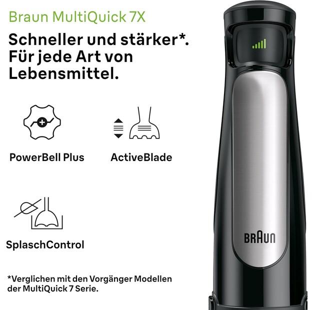 Погружной блендер Braun MQ 7087X MultiQuick 7 с насадками