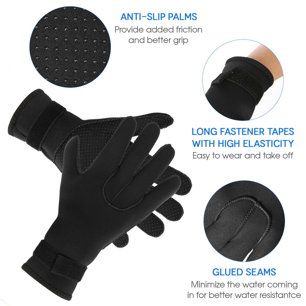 3mm Neoprene Diving Gloves Women Men Anti-slip Snorkeling Gloves for Snorkeling Swimming Surfing Sailing Kayaking